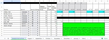 Preview of SLP Monthly Minute Tracker 23/24 Self Calculating