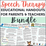 speech therapy handouts for teachers