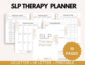 Preview of SLP PLANNER - Speech Therapy Organization and Data Planner,Caseload Planner