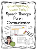 SLP Parent Communication - What Happened in Speech Today?
