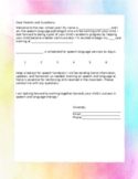 SLP Parent Intro Letter and Watercolor Templates