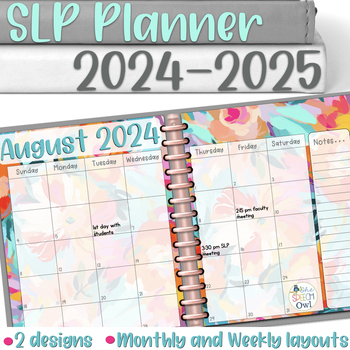 Preview of SLP Planner, Forms, and Organization Packet 2023-2024