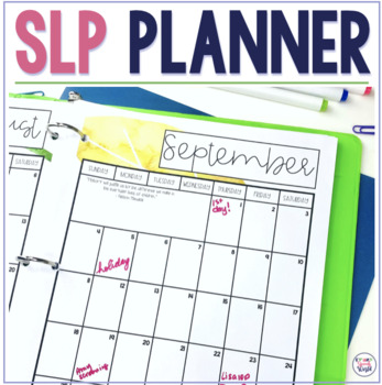 Preview of SLP Planner - Undated & Editable