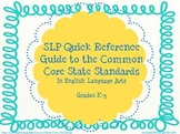 SLP Quick Reference Guide to the Common Core State Standar
