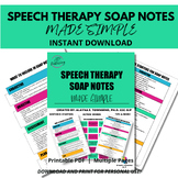 SLP SOAP NOTES MADE SIMPLE