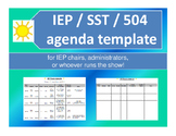 IEP or 504 Meeting Agenda template