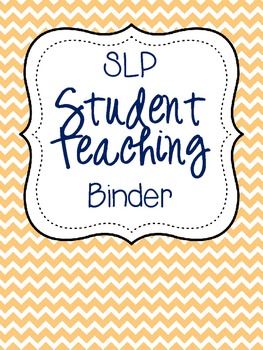 Preview of SLP Student Teaching Binder {color}