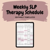 SLP - Weekly Therapy Schedule - Templates