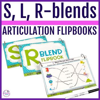 Preview of Articulation Activities L-blends, R-blends, S-blends Speech Therapy Flipbooks