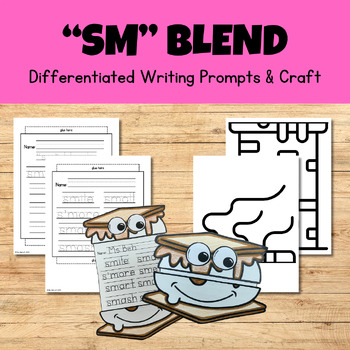 Preview of SM Beginning Consonant Blend Writing Craftivity - Phonics Writing & Craft