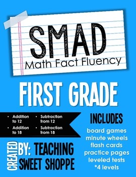 Preview of SMAD Math Fact Fluency Program *FIRST GRADE*