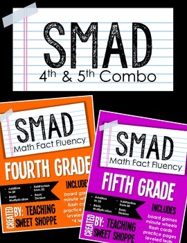 Preview of SMAD Math Fact Fluency Program *FOURTH AND FIFTH GRADE*
