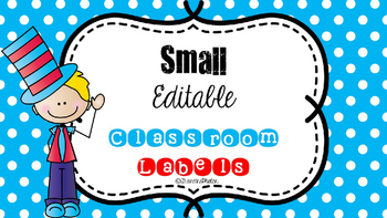 Preview of {{SMALL}} Editable Classroom Labels