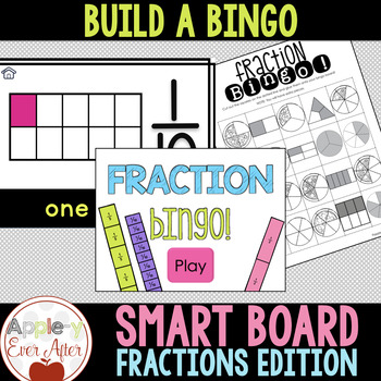 Preview of SMART BOARD Fraction Build a Bingo Game - NO PREP