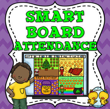 Preview of SMART Board Attendance: 16 Fun Holiday Themes in All!