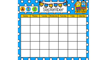 August & September Calendar Basics for SMART BOARD by Plugged Into Pre-K