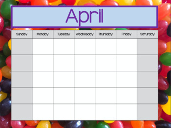 Preview of SMART Board Calendar - April