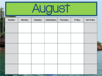 Preview of SMART Board Calendar - August