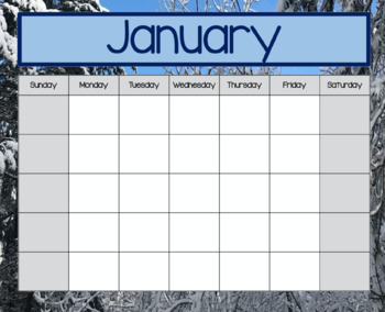 Preview of SMART Board Calendar - January