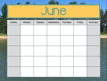 Preview of SMART Board Calendar - June