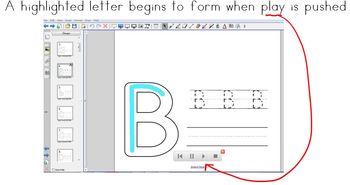 Preview of SMART Board Letter Writing Practice