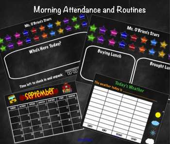 Preview of SMART Board Morning Attendance and Routines