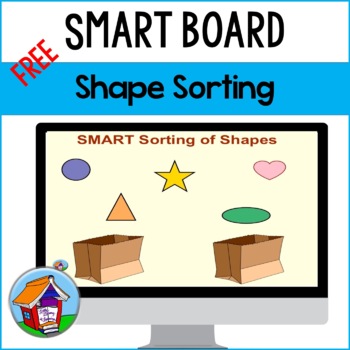 Preview of FREE -- Sorting Shapes Smart Board™ Activity