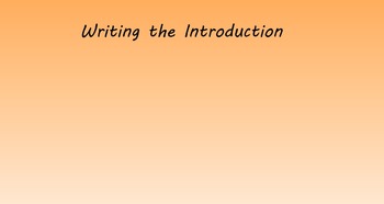 Preview of SMART Board - Writing the Introduction