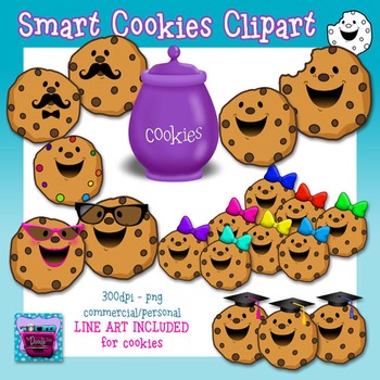 Preview of Cookies Clipart and Line Art