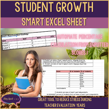 Preview of SMART Excel Sheet: Knowledge of Speech and Language Goals