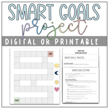 Preview of SMART GOAL Practice and Project - Digital or Printable SEL and Health