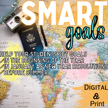 Preview of SMART Goal Craft & Writing SUMMER goals, Back To School, New Year Resolutions