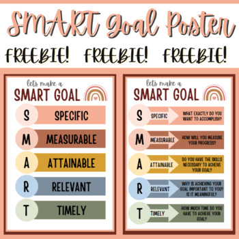 Preview of SMART Goal Posters FREEBIE!!!