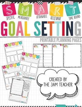 Preview of S.M.A.R.T. Goal Setting Printable Pages
