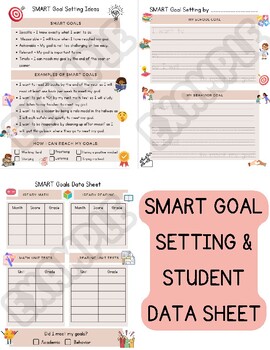 Preview of SMART Goal Setting & Student Data Sheet