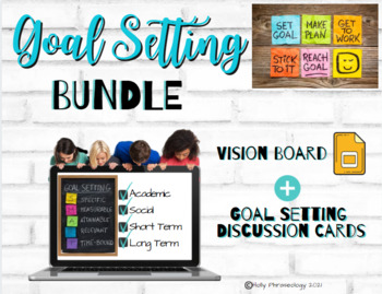 Preview of SMART Goal Setting + Vision Board BUNDLE (Google Slides)