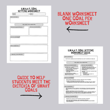 smart goal setting worksheet examples
