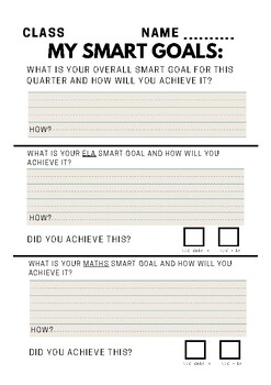 Preview of SMART Goal setting