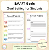 SMART Goals - Goal Setting Worksheets - Posters - Desk Pla