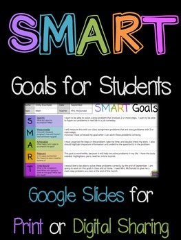 SMART Goals: Google Slides & Printable by MrsMCreativeTeaching | TpT