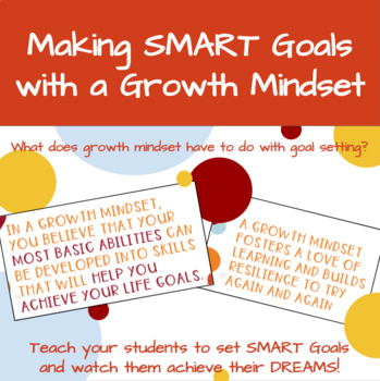 Preview of SMART Goals & Growth Mindset - Middle / High School Counseling