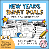 SMART Goals Preparation and Reflection Sheets | New Year's