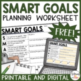 SMART Goals Student Planning Template | Worksheet | Graphi