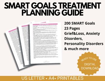 SMART Goals Treatment Planning Guide - 23 pages by mixedprintables