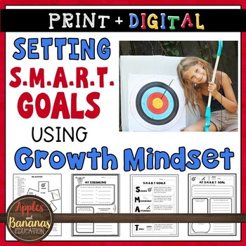Preview of SMART Goals Using Growth Mindset