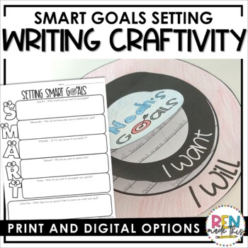 Preview of SMART Goals Worksheet | Print & Digital Goal Setting Template