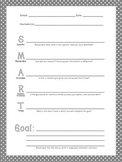 SMART Goals Worksheet for School Counselors - Black and White