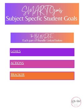 Preview of SMART Goals by Subject_the BUNDLE
