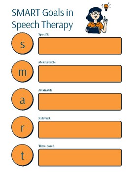 Preview of SMART Goals for Speech Therapy Planner