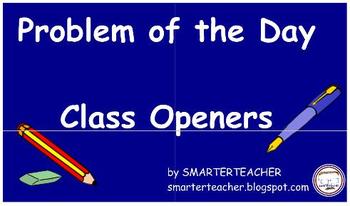 Preview of SMART Notebook - Problem of the Day Class Openers